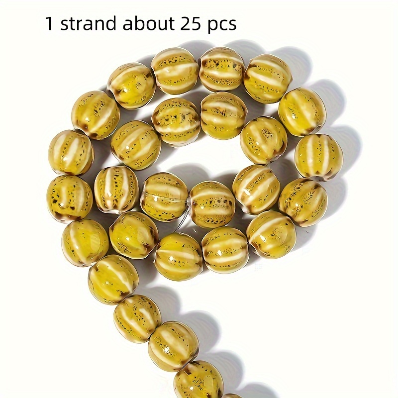 Colorful Ceramic Pumpkin Beads for DIY Jewelry Making Kit